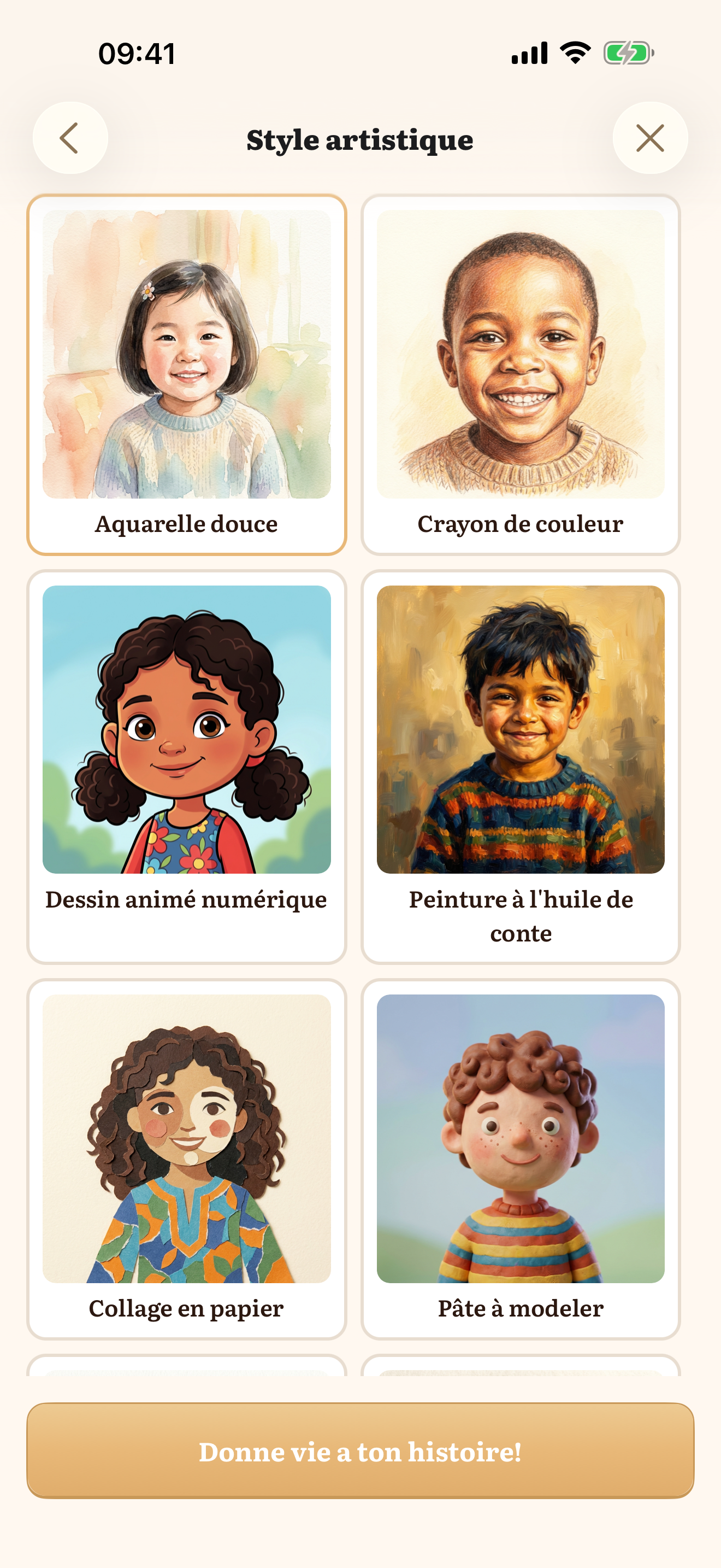 Des histoires dans plusieurs styles artistiques